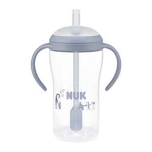 NUK Perfect Match Láhev na učení s brčkem 8m+ 260 ml 1 ks pengu