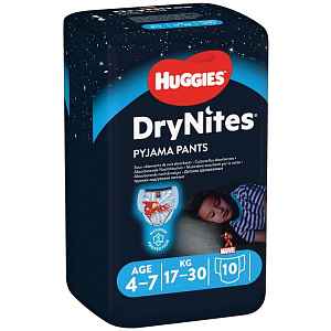 Plenkové kalhotky Dry Nites pro chlapce s váhou 17-30 kg.