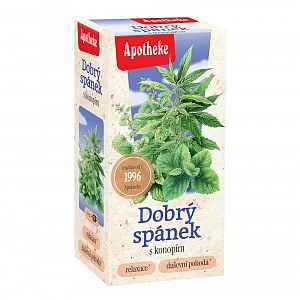 APOTHEKE Čaj dobrý spánek s konopím 20 sáčků