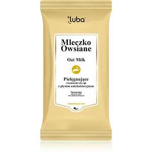Luba Oat Milk Wet Wipes for Hands with Antibacterial Liquid vlhčené ubrousky s antibakteriálním účinkem 15 ks