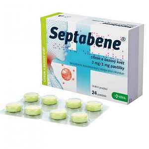 SEPTABENE CITRON A BEZOVÝ KVĚT 3MG/1MG pastilka 24