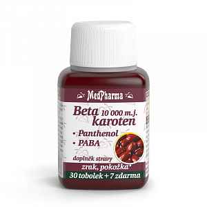 MedPharma Beta karoten 10,000 m.j. s Panthenolem + PABA, 37 tbl.