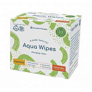 Aqua Wipes 100% rozložitelné ubrousky 99 % vody 12x56 g