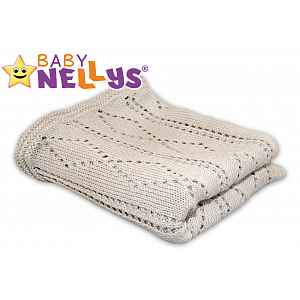 Baby Nellys Háčkovaná dečka ® - béžová