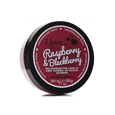 I Love Raspberry & Blackberry vyživující tělové máslo s vůní malin a ostružin 200 ml
