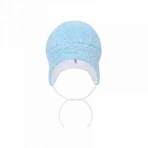 New Baby Zimní čepička  Nice Bear modrá, vel. 68 (4-6m)