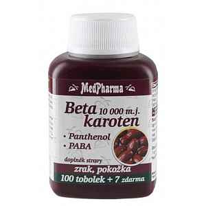 MedPharma Beta karoten 10,000 m.j. s Panthenolem + PABA, 107 tbl.