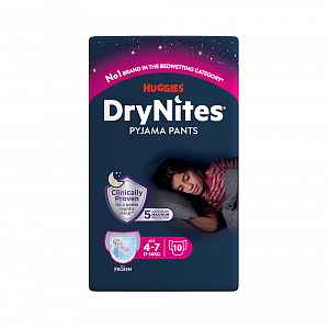 Plenkové kalhotky Dry Nites pro děvčata s váhou 17-30kg.