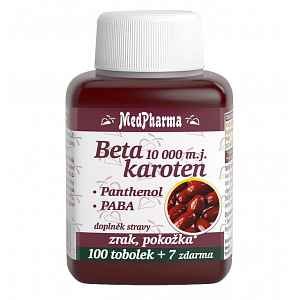 MedPharma Beta karoten 10,000 m.j. s Panthenolem + PABA, 107 tbl.