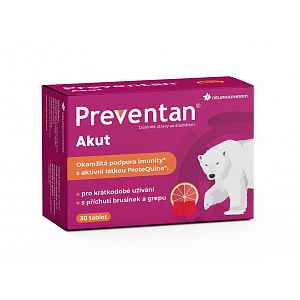 Preventan Akut S Příchutí Brusinek A Grepu Tbl.30