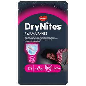 Plenkové kalhotky Dry Nites pro děvčata s váhou 17-30kg.