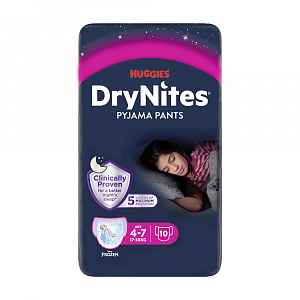 Plenkové kalhotky Dry Nites pro děvčata s váhou 17-30kg.