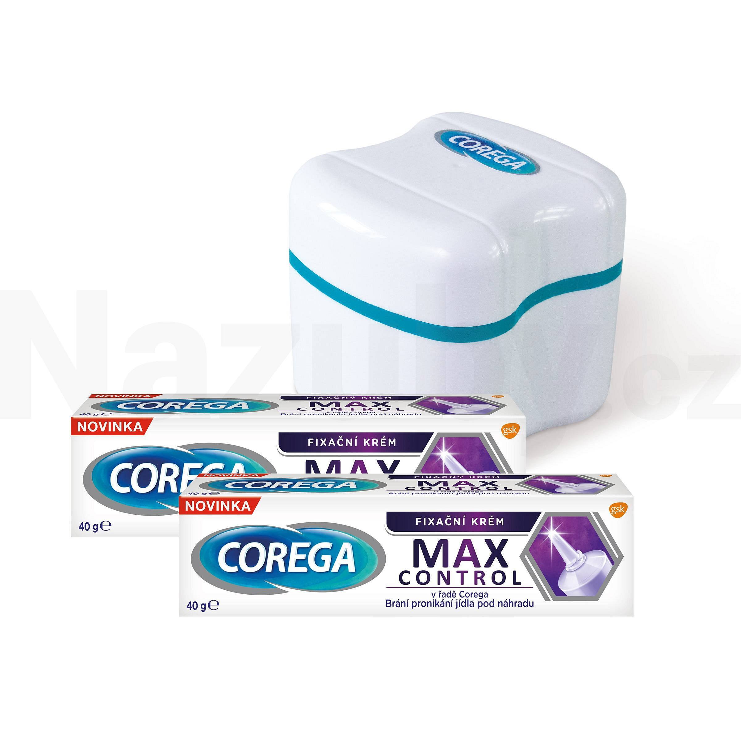 Corega Max Control 40g 2x + dóza na protézu