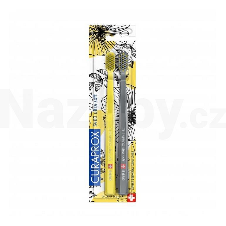 Curaprox CS 5460 Ultrasoft Yellow/Grey zubní kartáček 2 ks