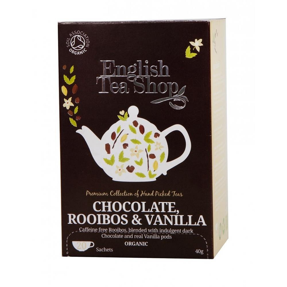 English Tea Shop Bio Čaj Čokokoláda Rooibos Vanilka 20 s.