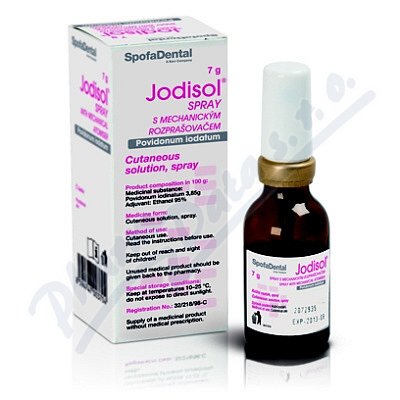 JODISOL SPRAY S MECHANICKÝM ROZPRAŠOVAČEM 38,5MG/G kožní podání SPR SOL 1X75G