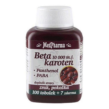 MedPharma Beta karoten 10,000 m.j. s Panthenolem + PABA, 107 tbl.