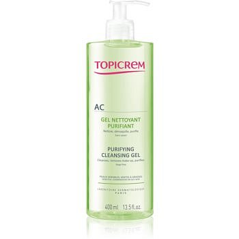 Topicrem AC Purifying Cleansing Gel hloubkově čisticí gel pro mastnou citlivou pleť 400 ml