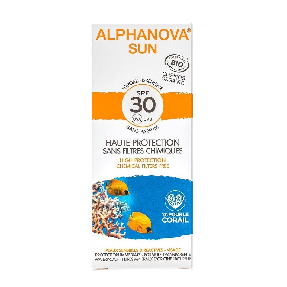 Alphanova SUN BIO Opalovací krém na obličej SPF30 50 g