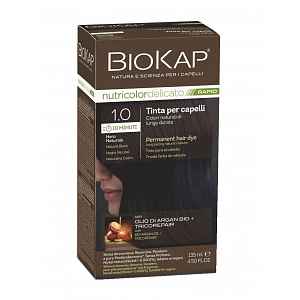 BIOKAP Nutricolor Delicato Rapid 1.0 Černá přírodní barva na vlasy 135 ml