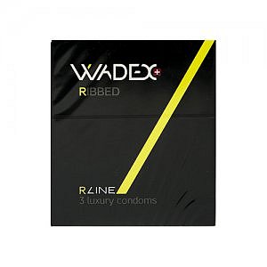 WADEX Ribbed kondomy 3ks