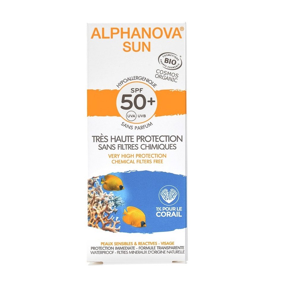 Alphanova SUN BIO Opalovací krém na obličej SPF50+ 50 g