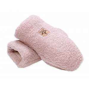 Baby Nellys Rukávník ke kočárku Beránek exclusiv, pudrově růžový