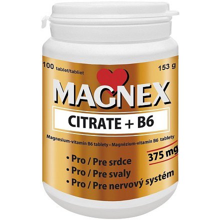 Magnex citrate 375 mg+B6 tbl.100