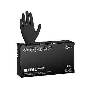 Silné nitrilové rukavice Espeon Nitril Premium - 100 ks, černé, velikost XL (100028)