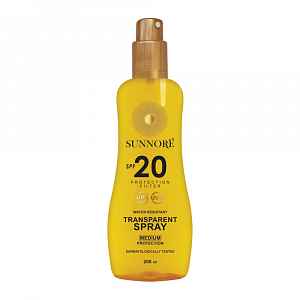 SUNNORÉ Transparent Spray SPF 20 sprej na opalování 200 ml