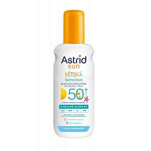 Astrid SUN Sensitive Dětské mléko na opalování SPF50+ sprej 150 ml