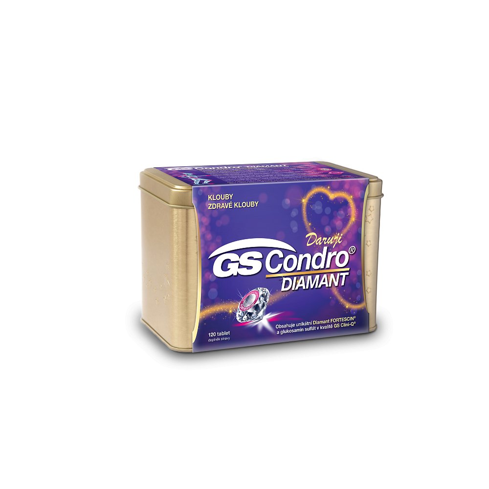 GS Condro Diamant péče o klouby, vazy, šlachy v plechové krabičce 120 tablet