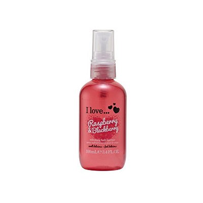 I Love Raspberry & Blackberry osvěžující tělový sprej s vůní malin a ostružin  100 ml