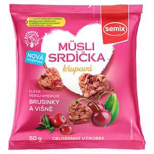 SEMIX Müsli srdíčka křupavá s brusinkami a višněmi 50 g