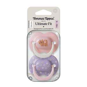 Tommee Tippee Silikonový dudlík Ultimate Fit Deco Girl 6-18m 2 ks více barevných variant