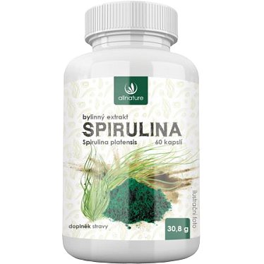 Allnature Spirulina bylinný extrakt 60kapslí