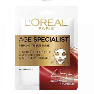 L´Oréal Paris Age Specialist 45+ zpevňující textilní maska