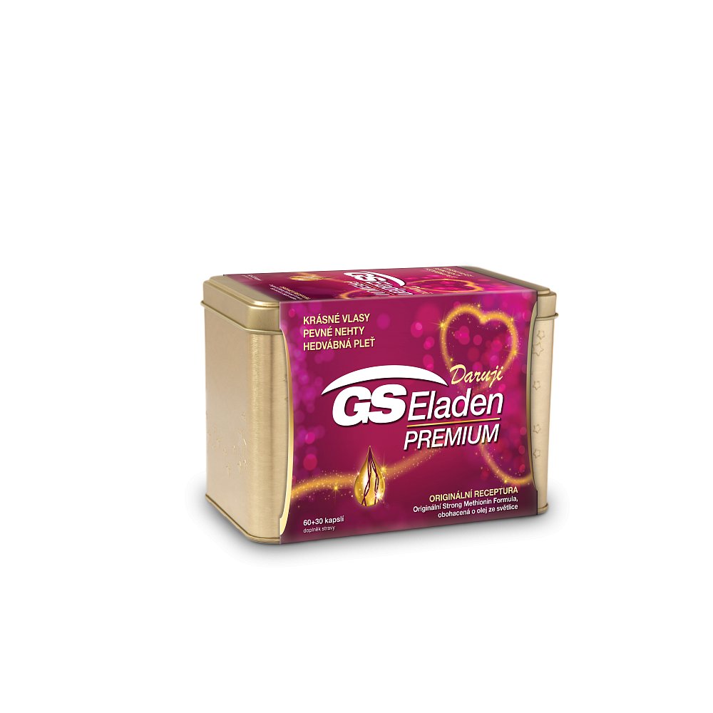 GS Eladen Premium v plechové krabičce 90 kapslí