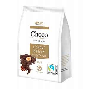 POEX Choco Exclusive Lískové ořechy v mléčné čokoládě 150 g