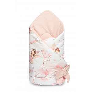 SENSILLO Zavinovačka pro miminko, mušelín, bavlna - Víla Ema, růžová, bílá