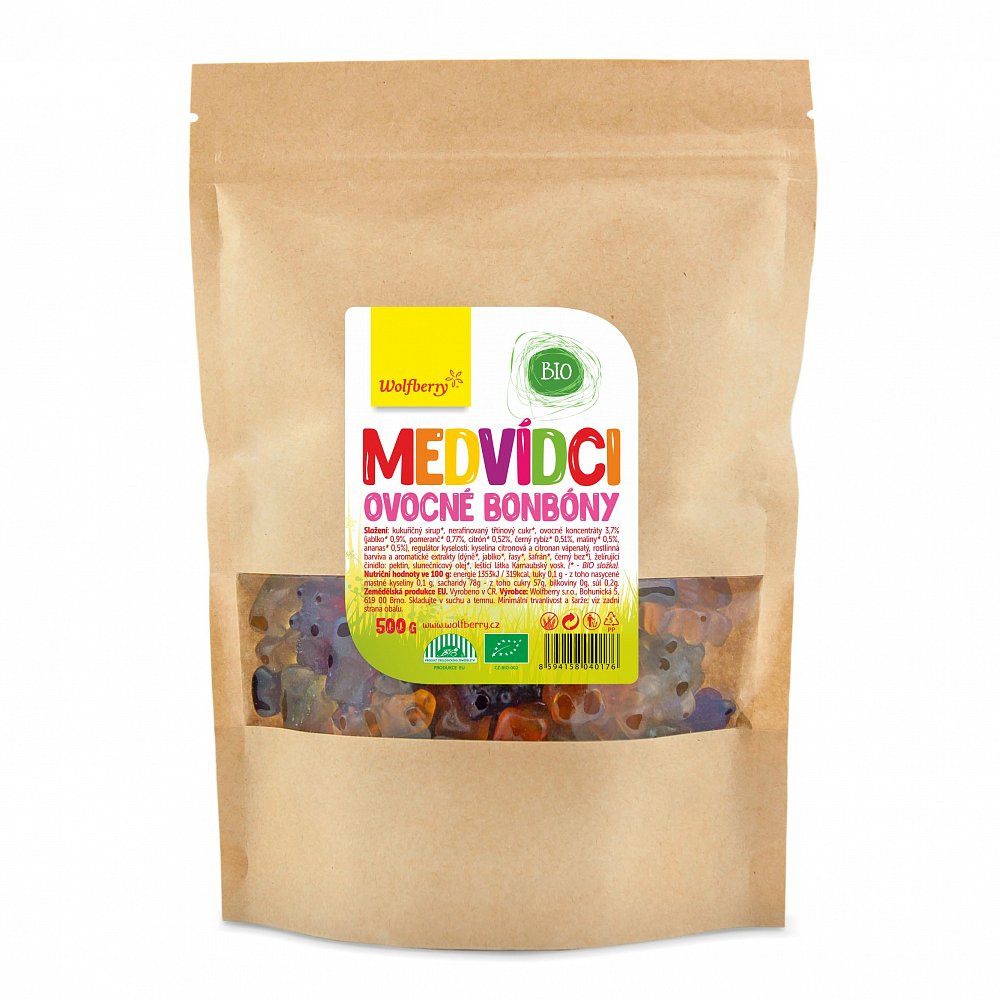 WOLFBERRY Ovocné bonbóny Medvídci BIO 500 g