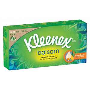 Kleenex Balsam papírové kapesníčky s výtažkem z měsíčku lékařského 3-vrstvé 64 ks