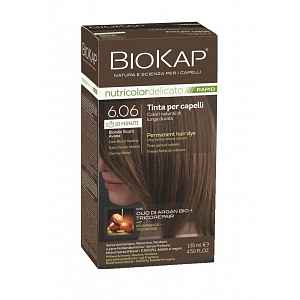 BIOKAP Nutricolor Delicato Rapid 6.06 Tmavá blond Havana barva na vlasy 135 ml