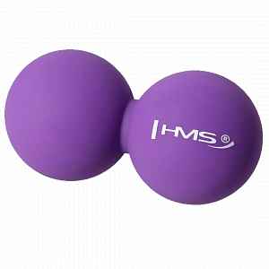 HMS Dvojitý masážní míč Lacrosse ball BLC02 fialový - 6,5cm