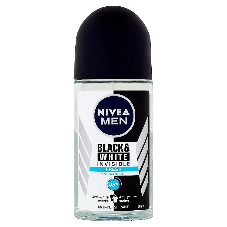 Nivea Men Black & White Invisible Fresh Kuličkový antiperspirant 50 ml