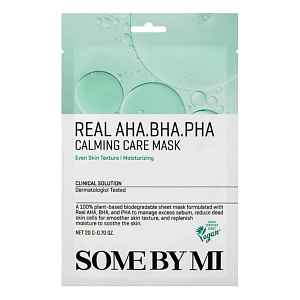 Some By Mi Sada zklidňujících pleťových masek Real AHA-BHA-PHA (Calming Care Mask) 20 x 20 g