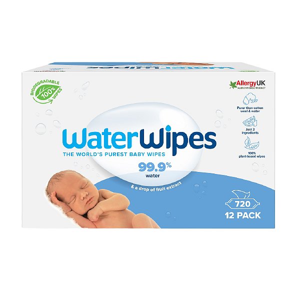 WATERWIPES 100% BIO odbouratené ubrousky 12x60ks