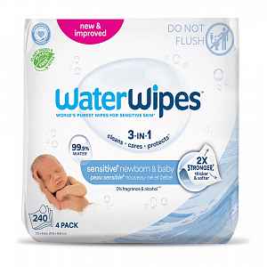 WATERWIPES 100% BIO odbouratené ubrousky 4x60ks