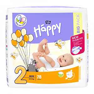 Happy Mini dětské pleny 78ks
