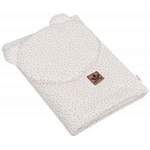 Baby Nellys Mušelinová sada DOTS Teddy 30x35cm, 70x100cm, 2D, , bílá